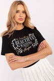 Chic Women's Casual T-Shirt with Stylish Studded Design