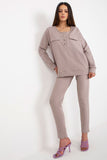 Chic Cotton Elastane Tracksuit Set for Everyday Elegance
