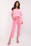 Elegant Women's Sweatpants with Pockets and Detachable Brooch