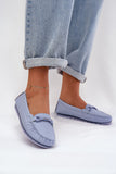 Stylish Women's Leather Moccasins with Rubber Sole Comfort