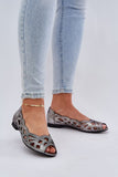 Elegant Eco Leather Ballerinas with Latticed Design
