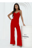 Stylish Women's Jumpsuit with Pleated Front and Pockets