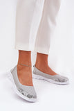 Breathable Leather Ballerinas with Lacy Design for Summer