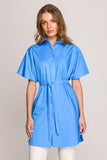 Chic Cotton Shirt-Tunic with Belt for Effortless Style