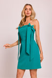 Elegant Fitted Mini Dress with Corset Top and Bows