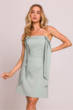 Elegant Corset Mini Dress with Unique Bow Detail