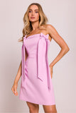 Elegant Corset Mini Dress with Statement Bows