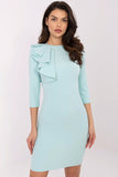 Elegant Fitted Cocktail Dress with Flounce Detail