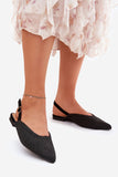Chic Braid Detail Women's Ballet Flats with Adjustable Strap