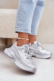 Chic Women's Platform Sneakers with Zircon Embellishments