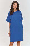 Elegant Short Sleeve Dress with Pockets and Modern Design