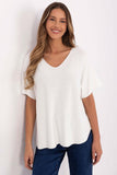 Versatile V-Neck Women's Sweater with Reversible Design