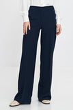 Elegant Wide Leg Trousers with Elastic Waistband for Comfort
