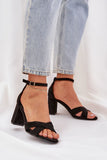 Elegant Eco Suede Women's Sandals with Adjustable Strap