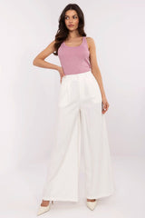 Elegant Women's Palazzo Pants with Pockets for All Occasions - beige / M/L