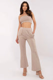 Trendy Bell Bottom Sweatpants with Pockets and Detachable Brooches