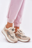 Eco Suede Women's Platform Sports Shoes with Unique Slogan