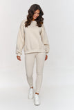 Chic Cotton Sweatsuit Set: Stylish Sweatshirt & Leggings