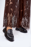 Elegant Patent Leather Women's Moccasins for All-Day Comfort
