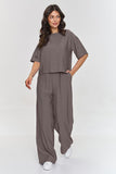 Chic Two-Piece Blouse and Wide-Leg Pants Set for All Occasions