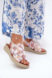 Elegant Eco Leather Women's Wedge Sandals with Buckle Strap