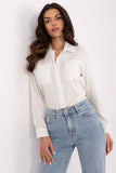 Classic Women's Casual Shirt with Pockets and Textured Fabric