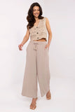 Elegant Viscose Palazzo Pants with Pockets for Everyday Wear