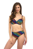 Vibrant Rainbow Bikini Top with Underwire Support
