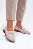 Chic Women's Leather Moccasins with Decorative Detail