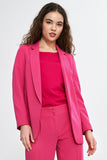 Elegant Women's Blazer with Shawl Lapels and Relaxed Fit
