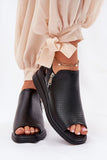 Elegant Eco Leather Wedge Sandals for Women - Comfortable & Stylish