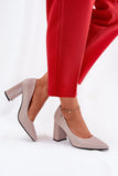 Elegant Eco Leather Pumps with Block Heel for Comfort