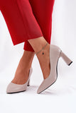 Elegant Eco Leather Pumps with Pillar Heel for All Occasions