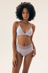 Set of 2 Elegant Lace-Trimmed Comfort Panties - multicolor / L