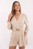 Breathable Cotton Summer Dress with Flared Cut and Wrap Front