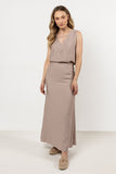 Elegant Flared Skirt with Slit for Effortless Style