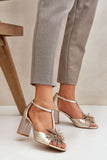 Chic Flat Leather Sandals with Buckle and Zircon Detail
