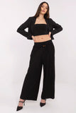 Eco-Friendly Casual Women's Trousers with Wide Legs