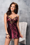 Elegant Satin Chemise with Lace Detailing and Ribbon Tie