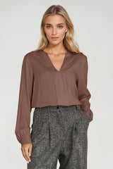 Blouse model 217581 Nife - brown / 36