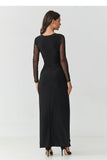 Long dress model 218110 Makadamia 