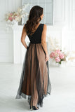  Long dress model 220095 Bicotone 