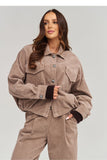  Corduroy jacket model 232012 Makadamia 