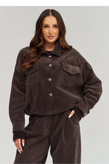 Corduroy jacket model 232013 Makadamia - brown / one-size-fits-all