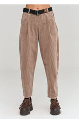corduroy trousers model 232015 Makadamia - beige / one-size-fits-all