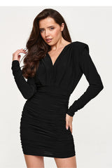 Short dress model 232060 Makadamia - black / s