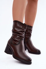 Heel boots model 232064 Step in style - brown / 36