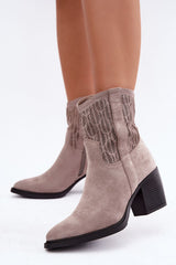 Heel boots model 232071 Step in style - beige / 36