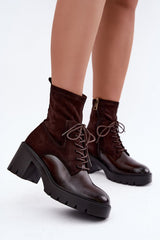 Heel boots model 232078 Step in style - brown / 36
