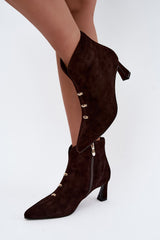 Heel boots model 232086 Step in style - brown / 36